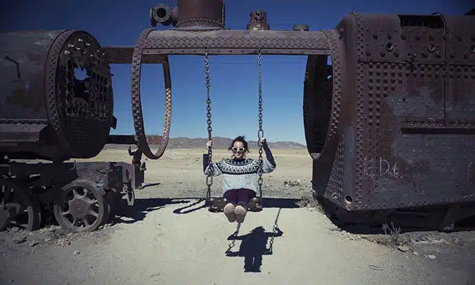 Swinging in Uyuni