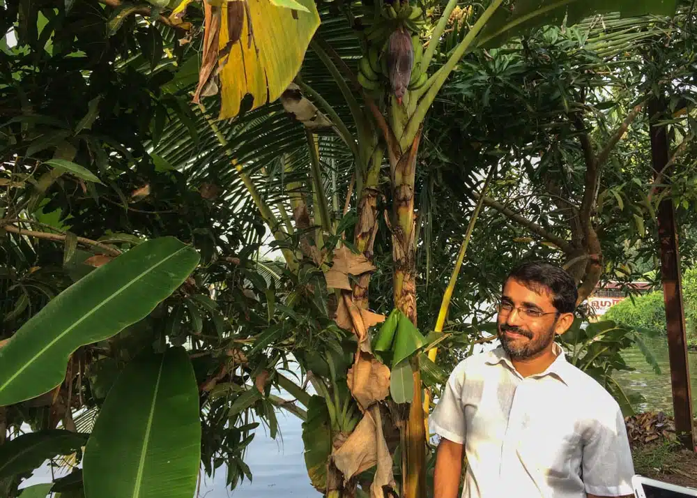 Thomas, our gracious host at Greenpalms homestay in Alleppey 