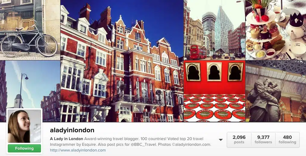 Best Travel Bloggers on Instagram | A Lady in London