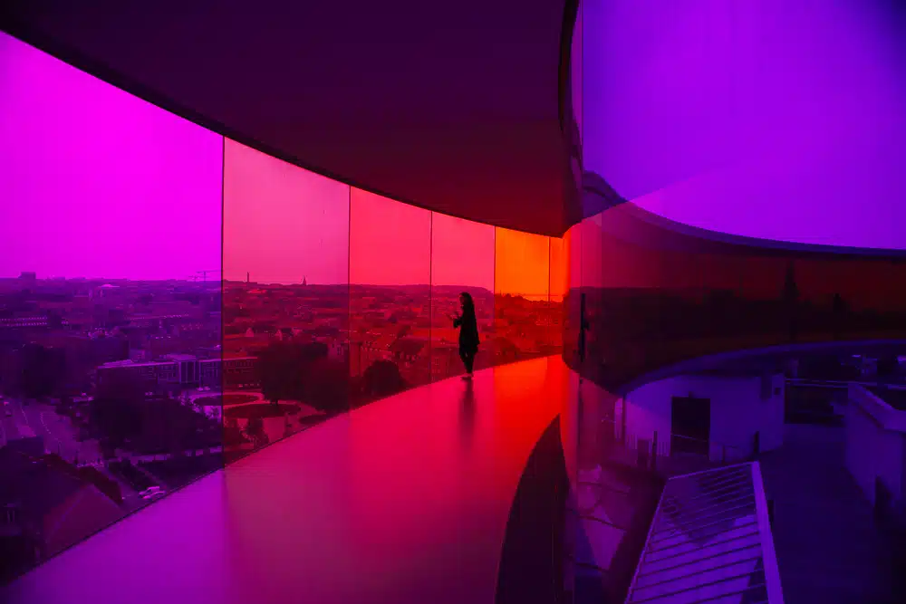 Your rainbow panorama Aarhus - pinks and purples