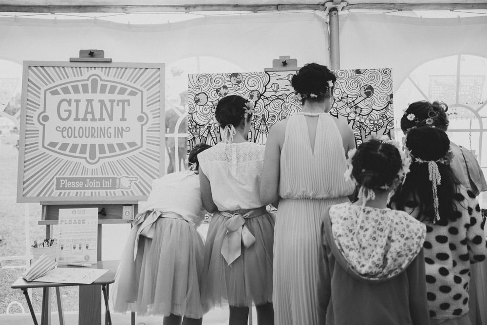 Fancy Features giant colouring in wedding