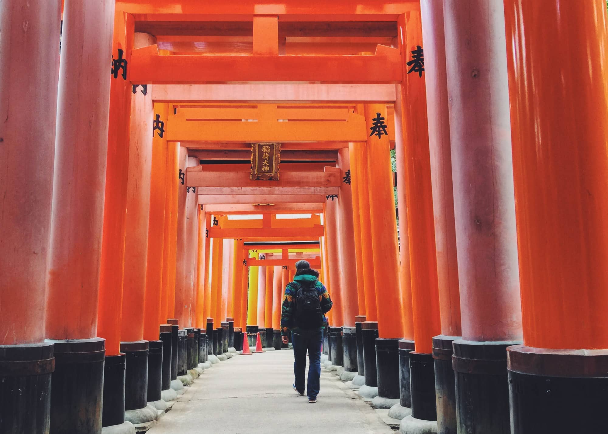 Instagram Japan - Steve walking in Kyoto