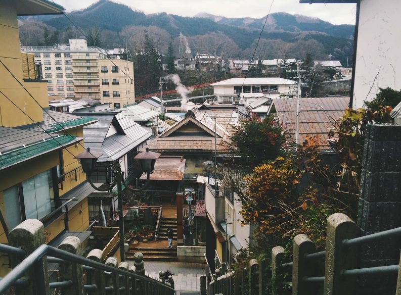 View of Shibu onsen from above