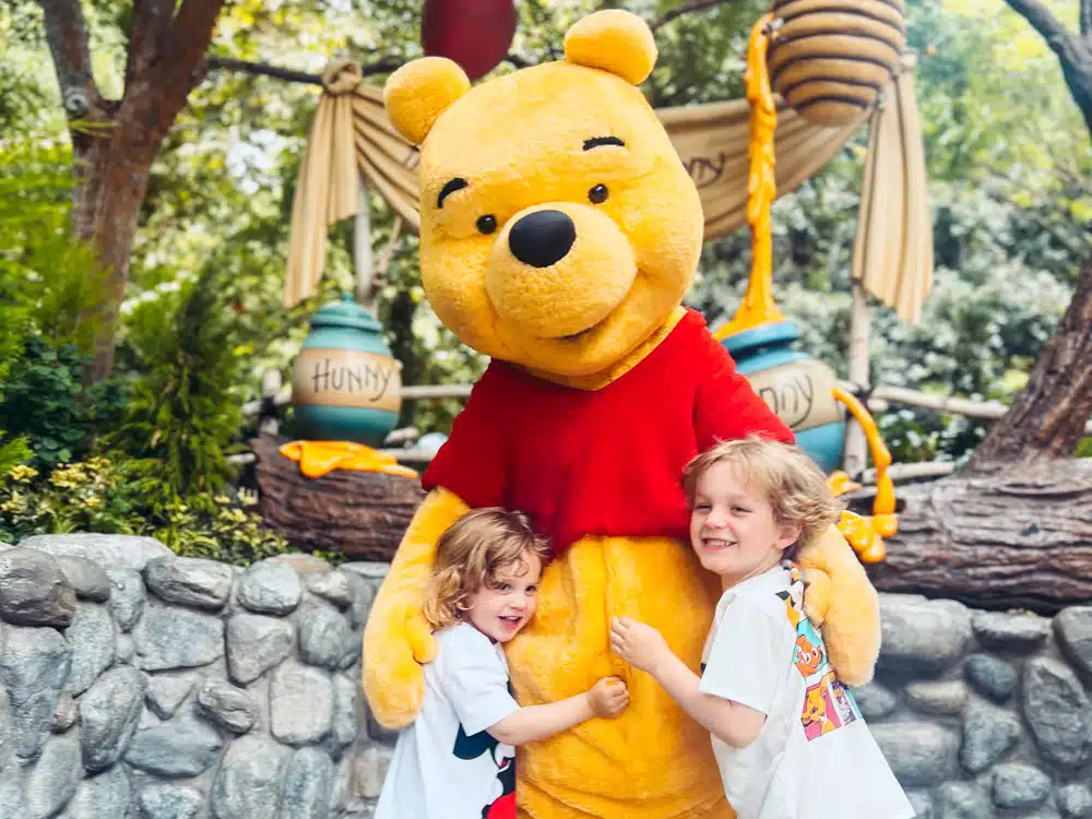 Meeting Winnie the Pooh at Disneyland