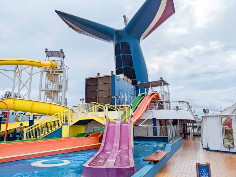 Waterpark on a cruise ship