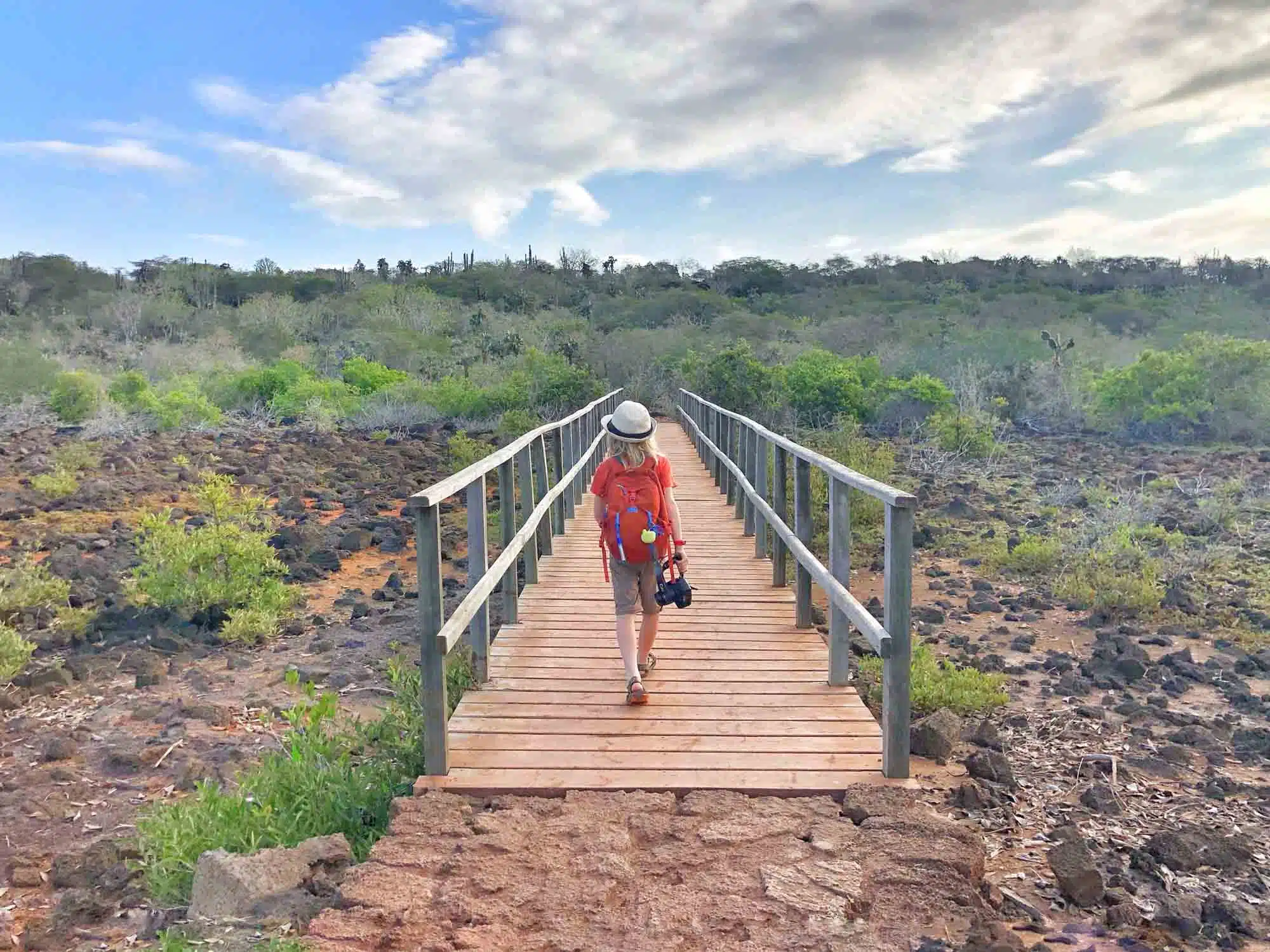 Child exploring Galapagos