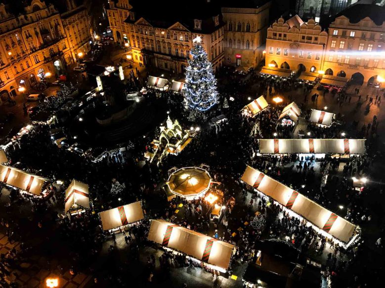 Christmas market in Prague, family vacation