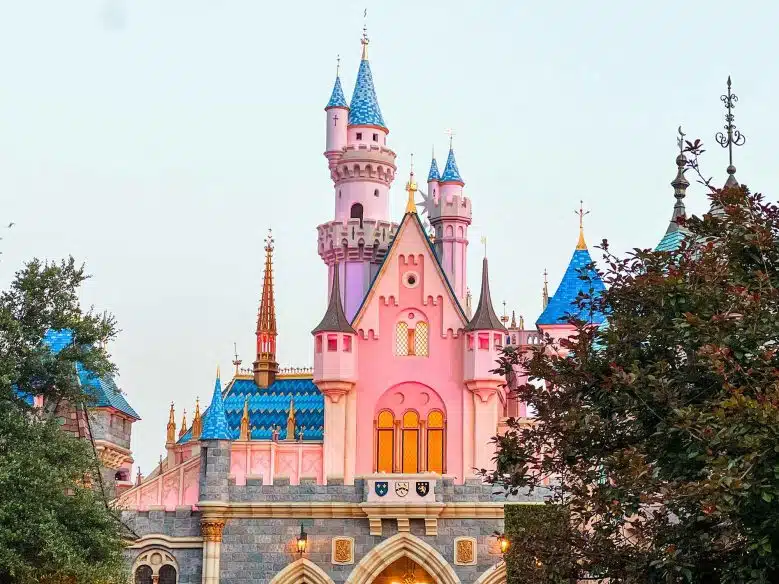 Disneyland pink castle