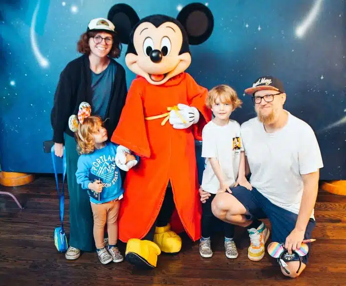 Meeting Mickey Mouse at Mickey Mouse House, Disneyland