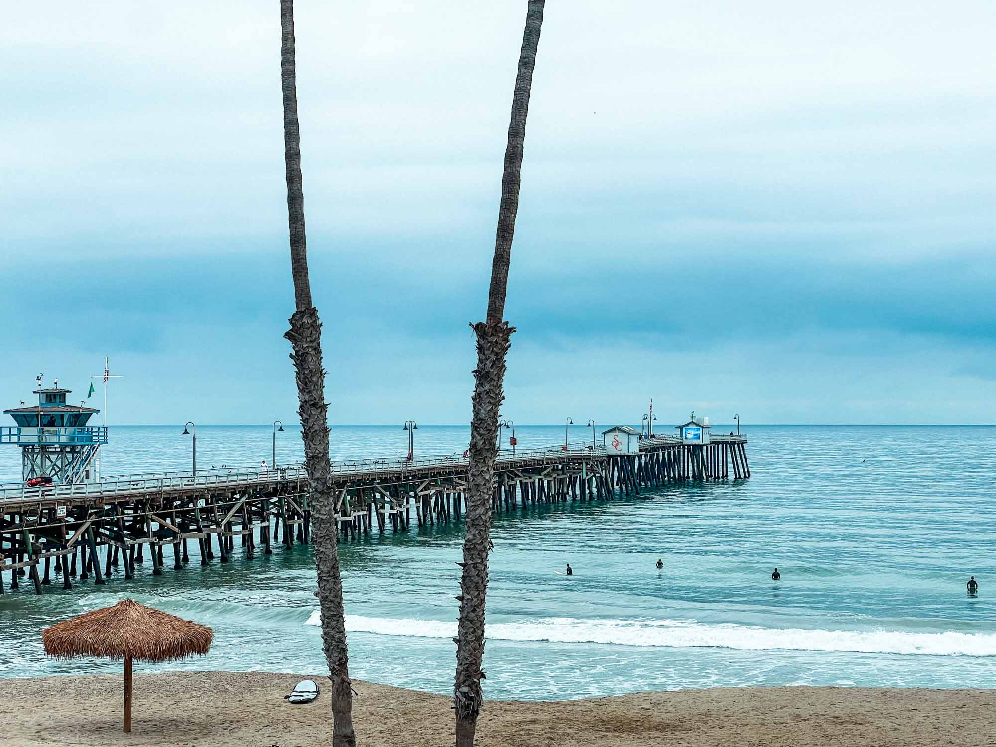 San Clemente Pier on a cloudy day