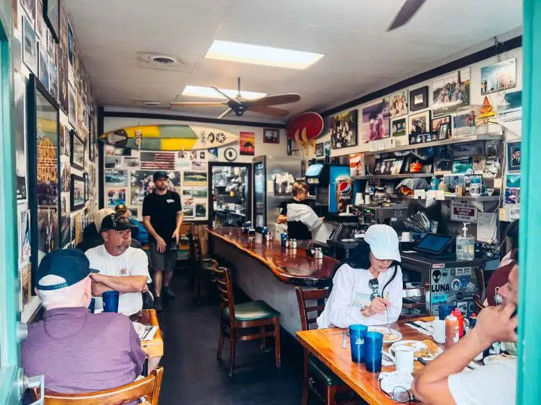 Inside Sugar Shack, a diner-style cafe in Huntington Beach