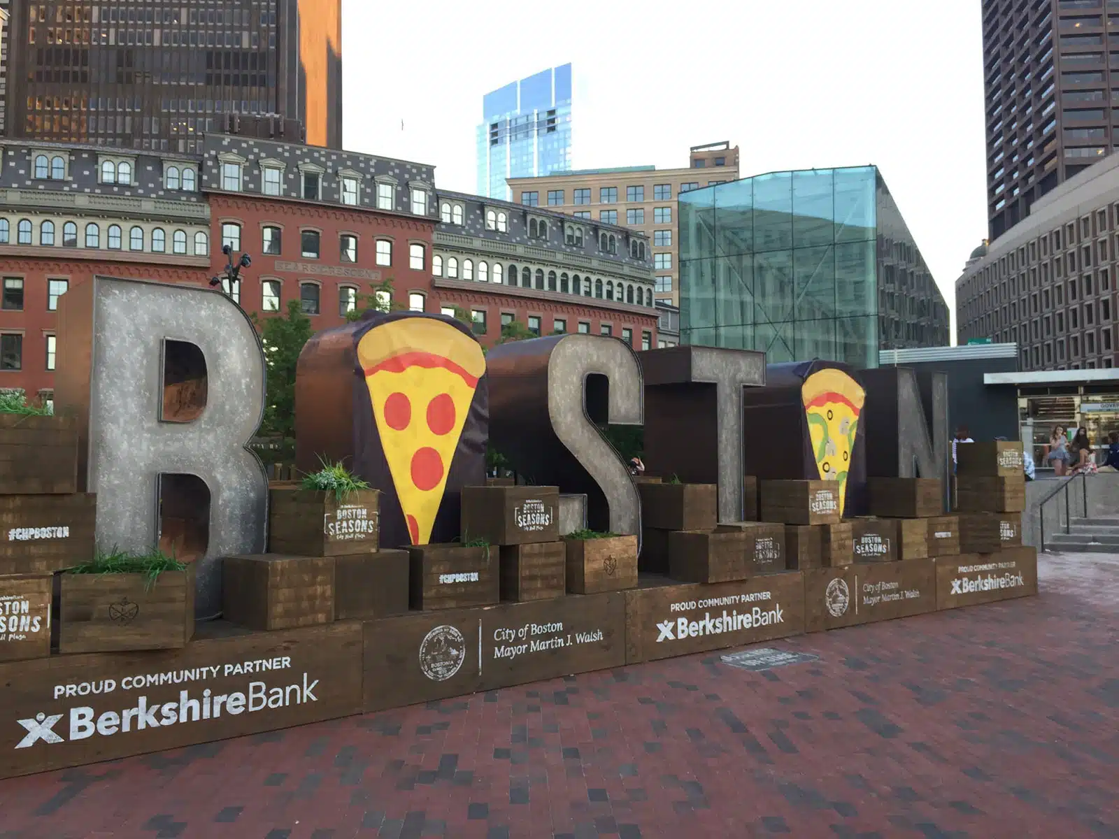 A sign that reads Boston