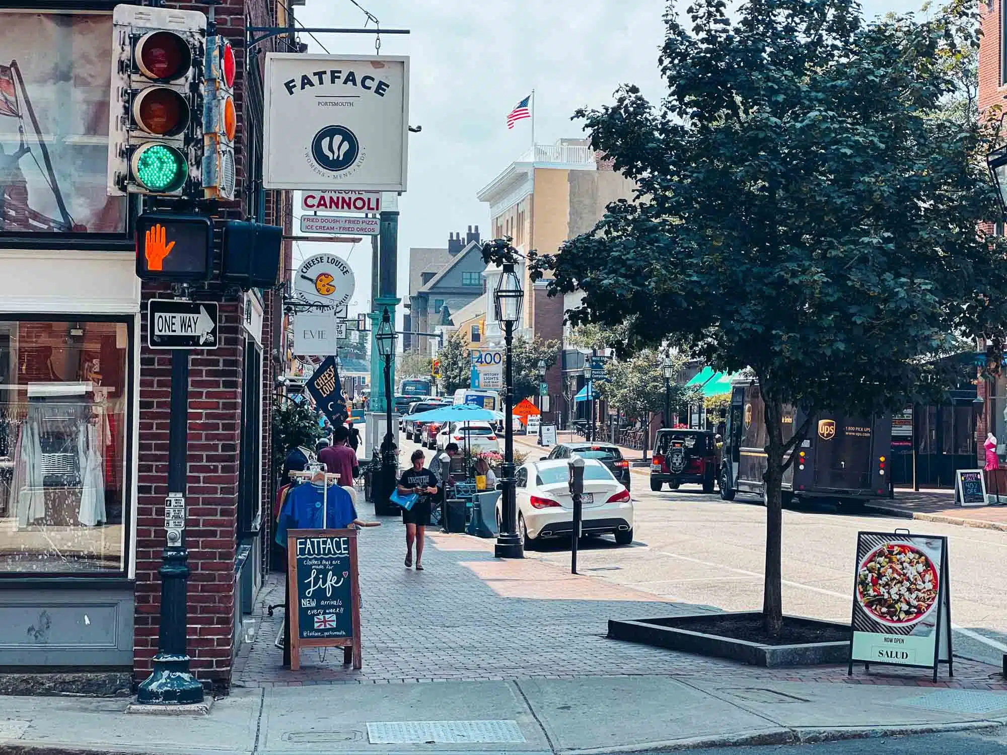 A street in downtown Portsmouth NH