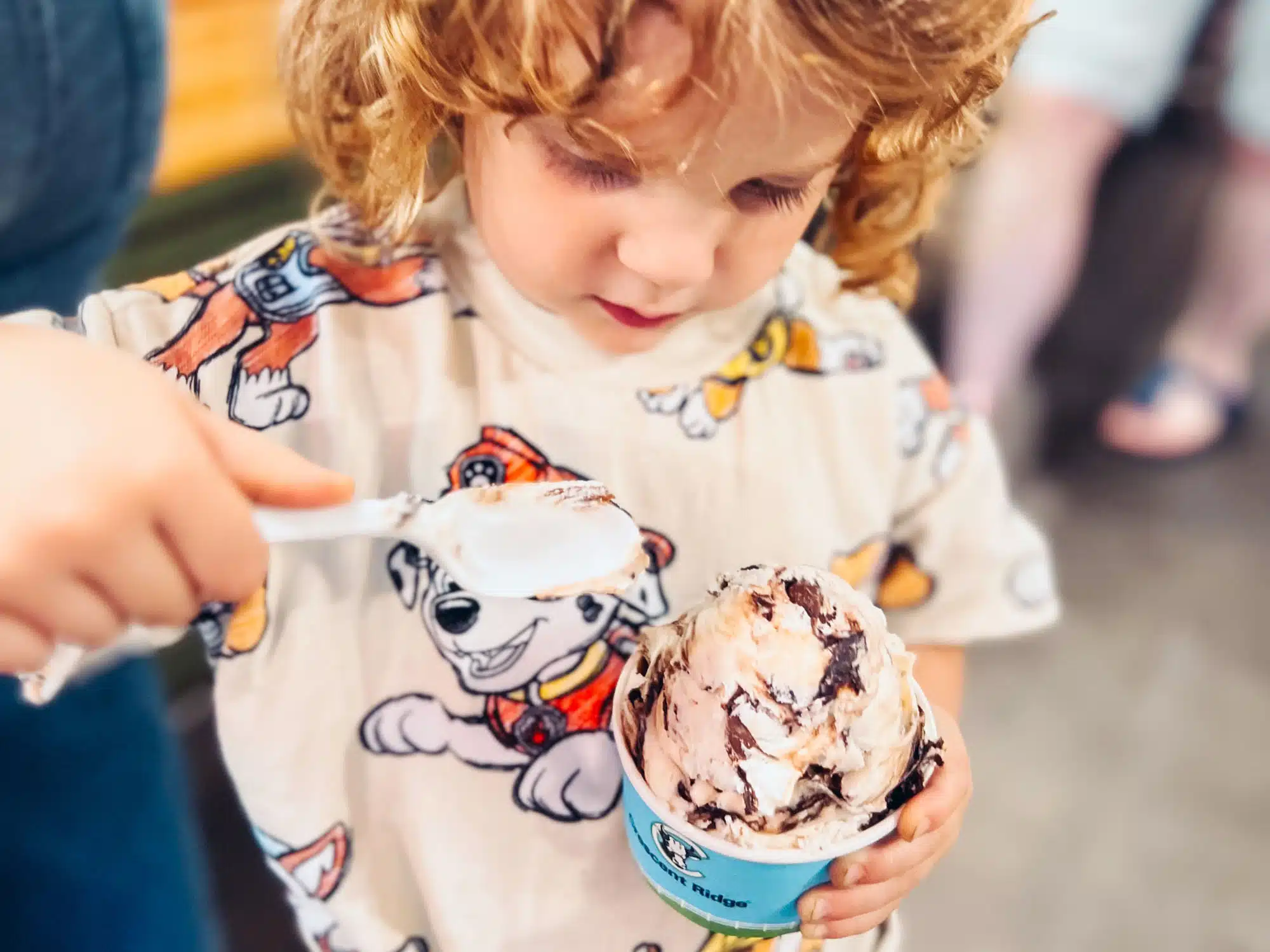 Enjoying an ice cream at Boston Public Market