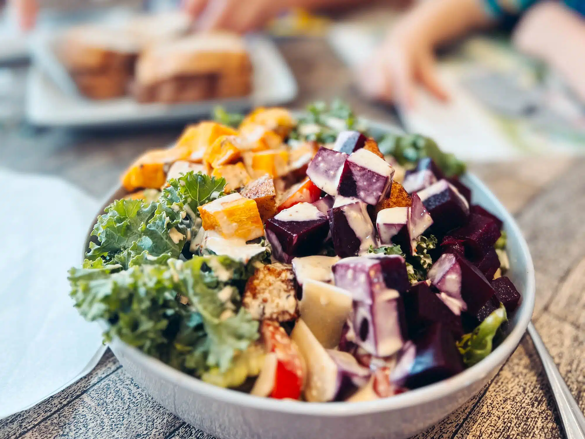 Salad bowl at Mixed Greens Camden
