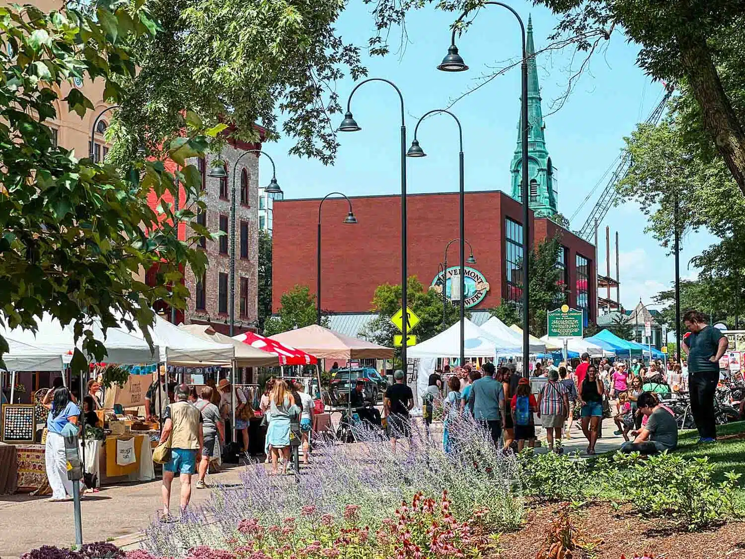 Stalls at City Hall Park Burlington