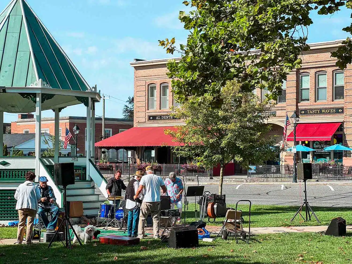 New Milford Gazebo and band