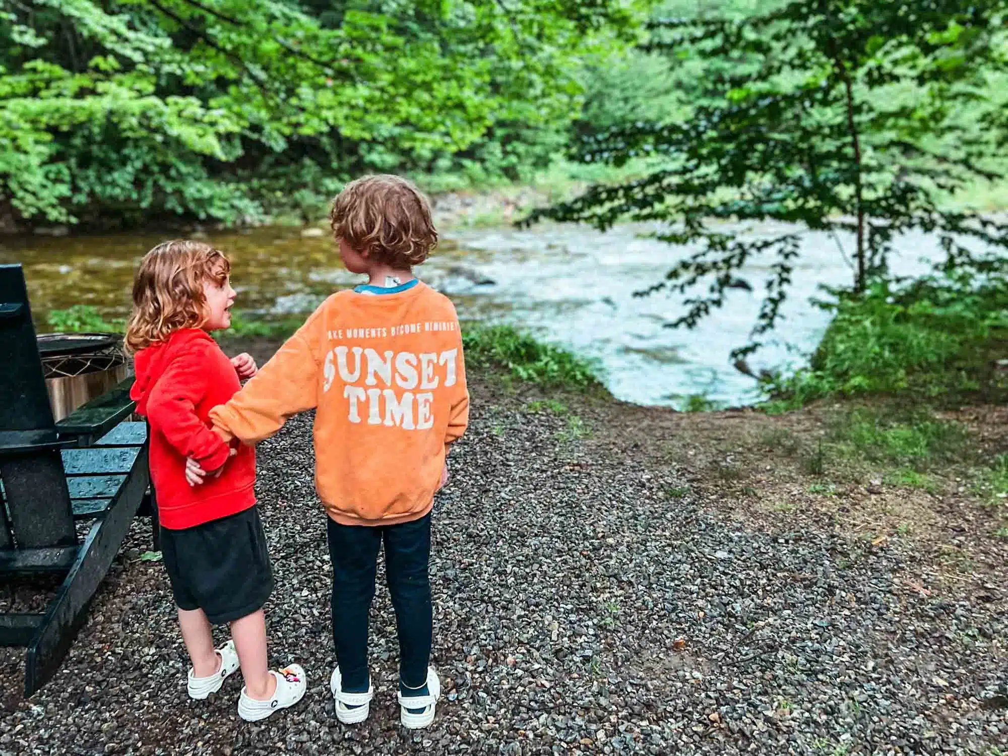 Otis and Arlo at Lumen Nature Retreat