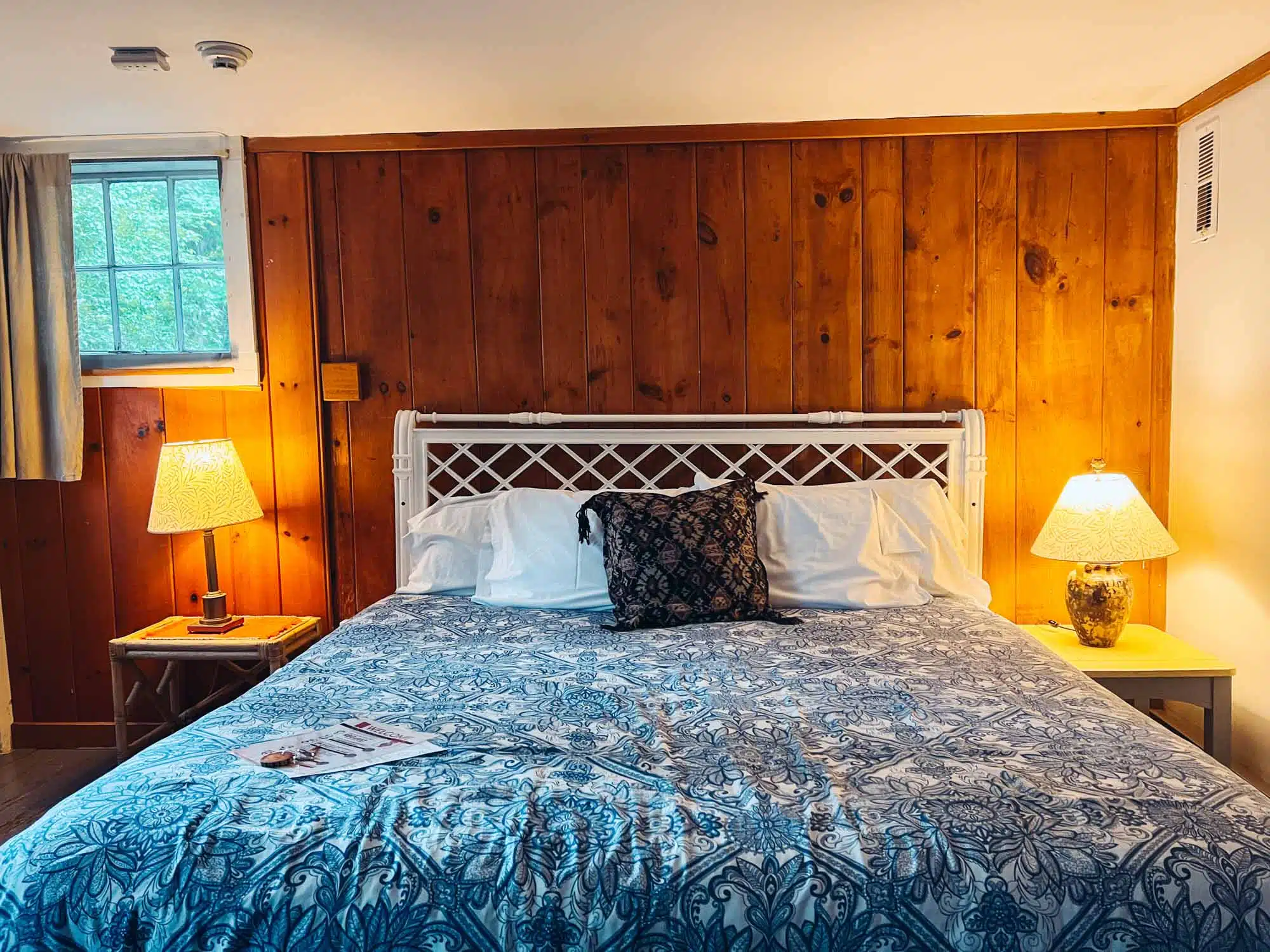Bedroom at Race Brook Lodge.