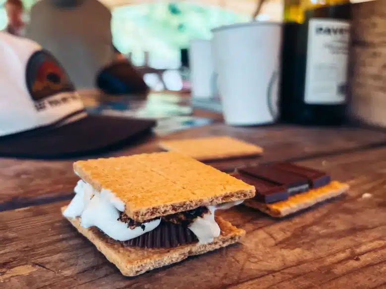 A close up photo of a Smores at Fortland Maine
