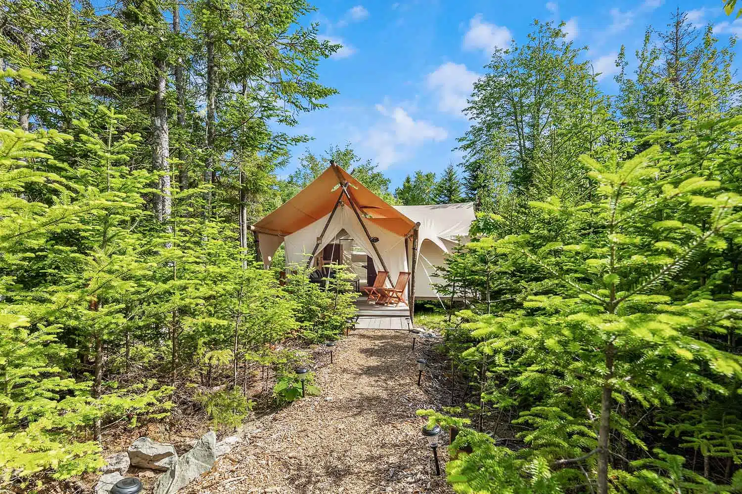 Under Canvas Acadia tent