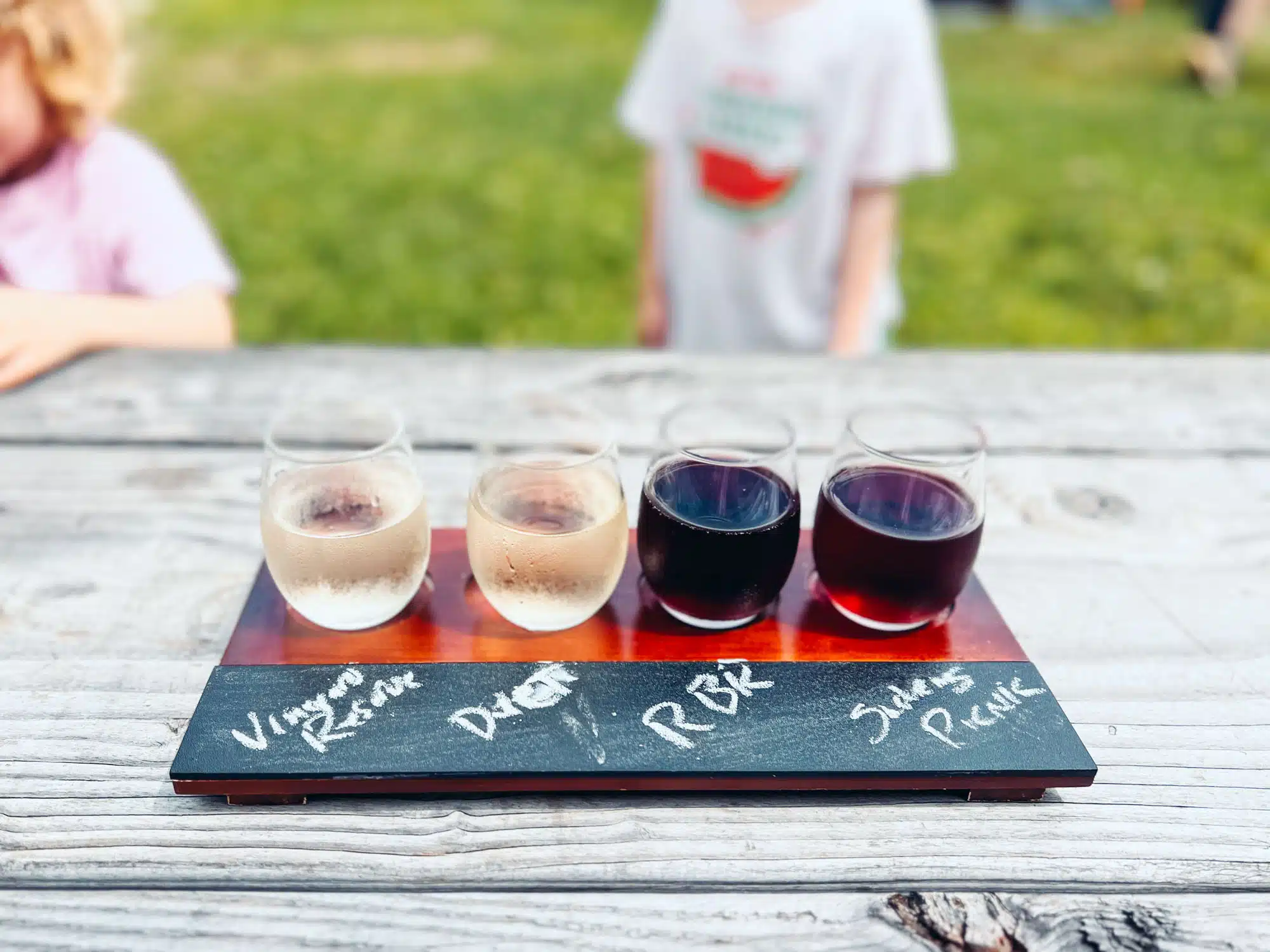 Wine tasting at Hopkins Vineyard.