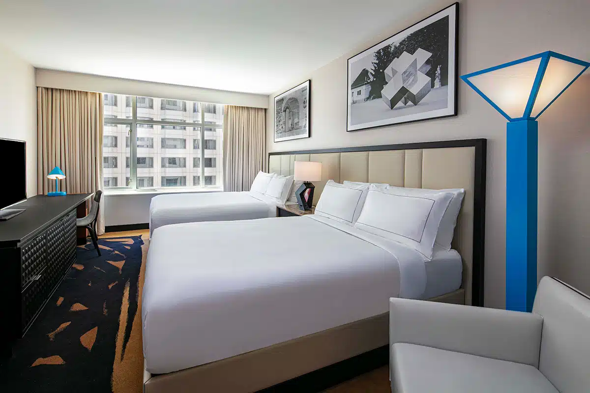 A room at TheWit Hotel in Chicago.
