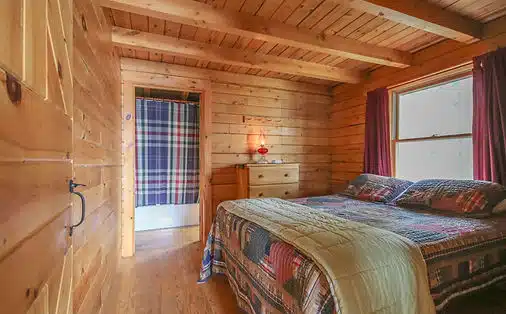 Bedroom at Attean Lake Lodge.