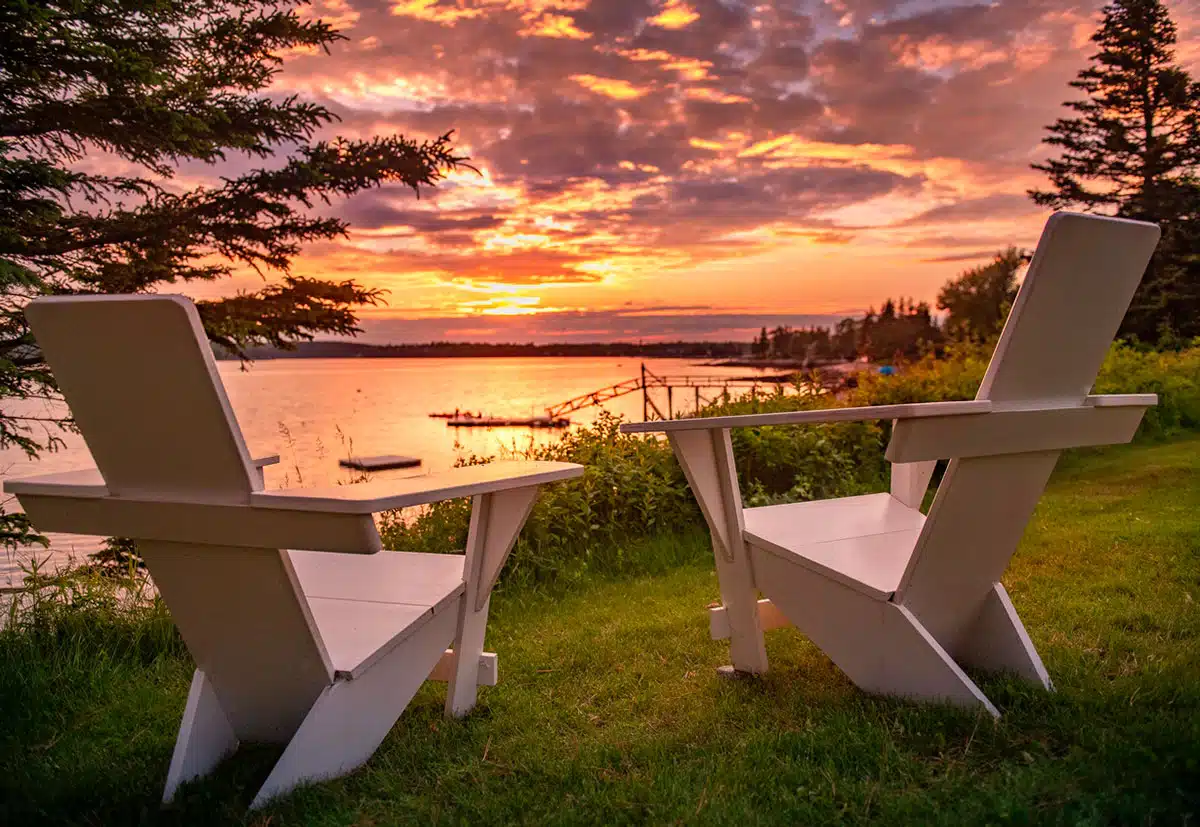 Sunset view from Spruce Point Inn.