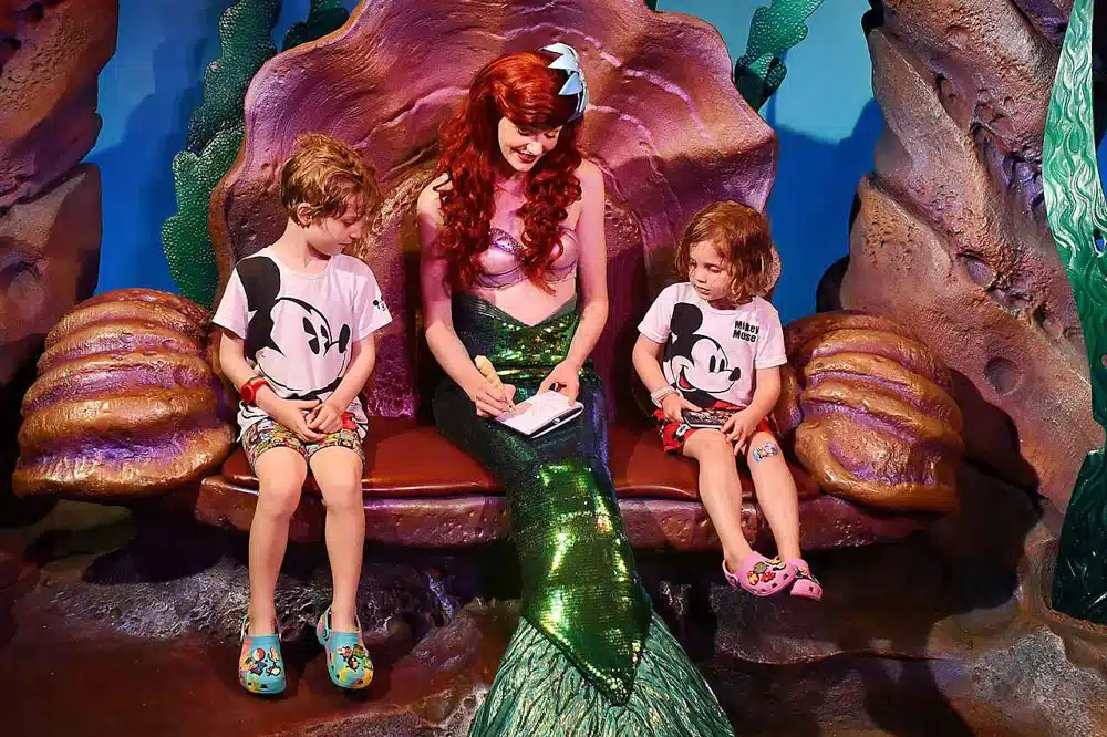 Meeting Ariel at Magic Kingdom.