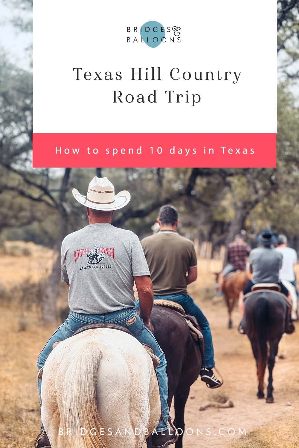 Pinterest pin that reads Texas Hill Country road trip.