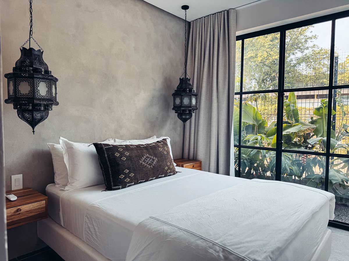 Bedroom at Domo Hotel Nosara.