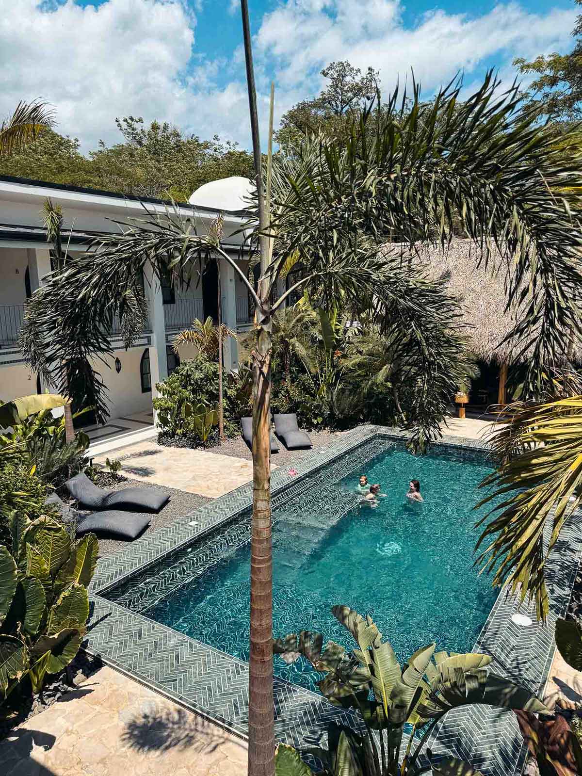 Pool view at Domo Hotel Nosara.