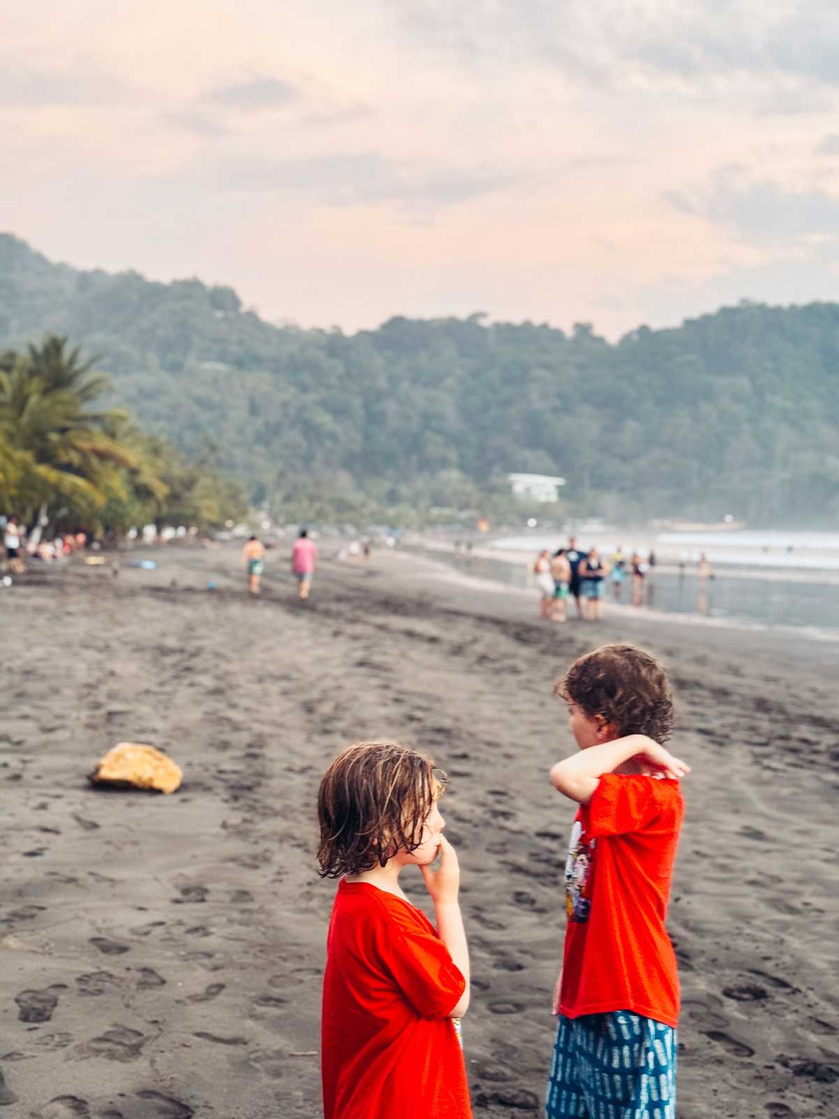 Kids at Jaco Beach, Costa Rica.