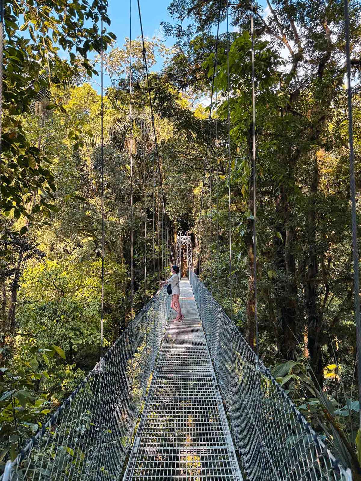 Victoria at Mistico hanging bridges.