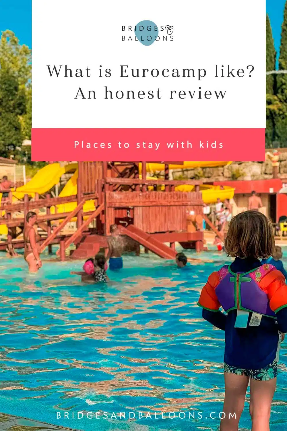 Pinterest pin that reads a review of Eurocamp Le Pommier.