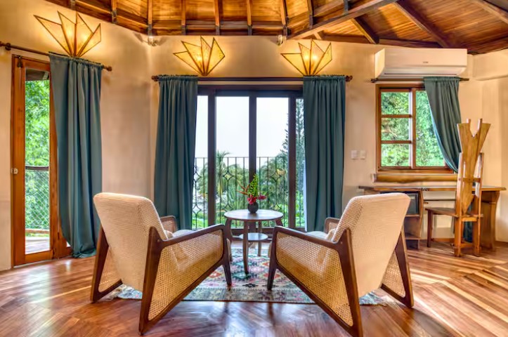 Living room at Casa Sol villa in Costa Rica.