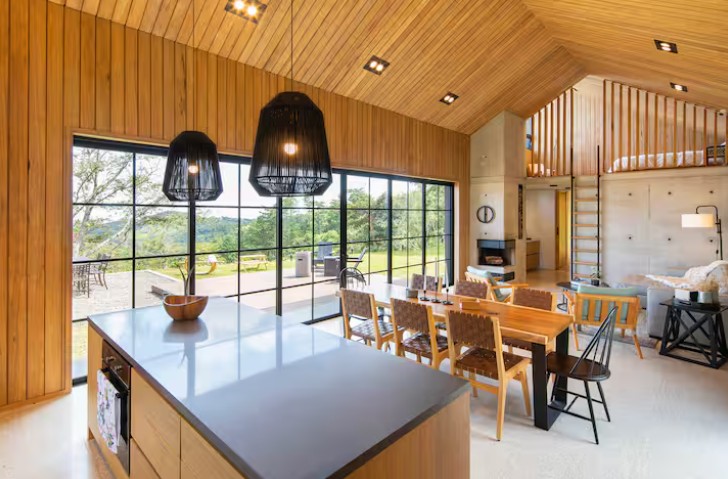 Dining area at Farm stay in Costa Rican Mountains.