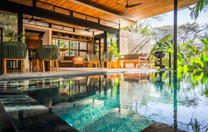 Pool at Elegant Jungle Escape in Nosara.