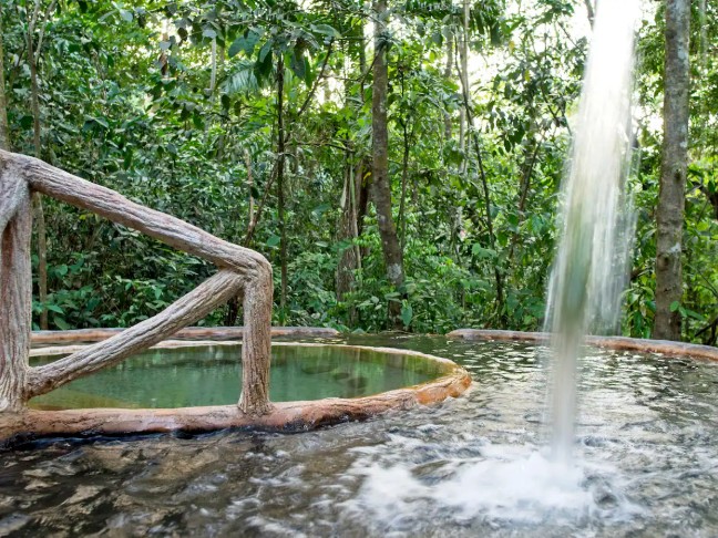 Hot springs at Magical Jungle Tree House in Costa Rica.