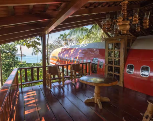 Jungle plane accommodation in Costa Rica.