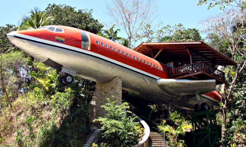Jungle plane accommodation in Costa Rica.