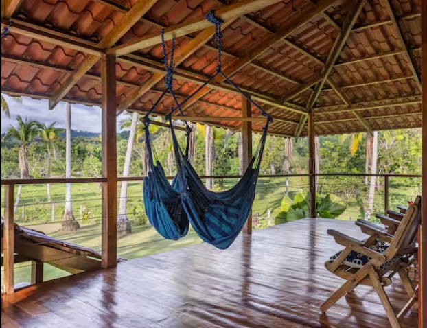 Hammocks at the Ranch in Osa Peninsula, Costa Rica.