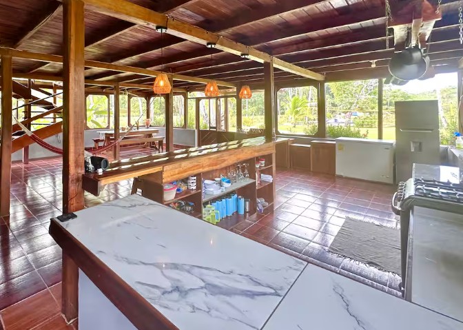 Kitchen at ranch in Osa Peninsula, Costa Rica.